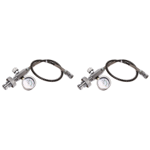 2X PCP Air Fill Station Charging Adapter for Diving Cylinders with G5/8 Inch Din Adaptor and 50cm Spring Hose