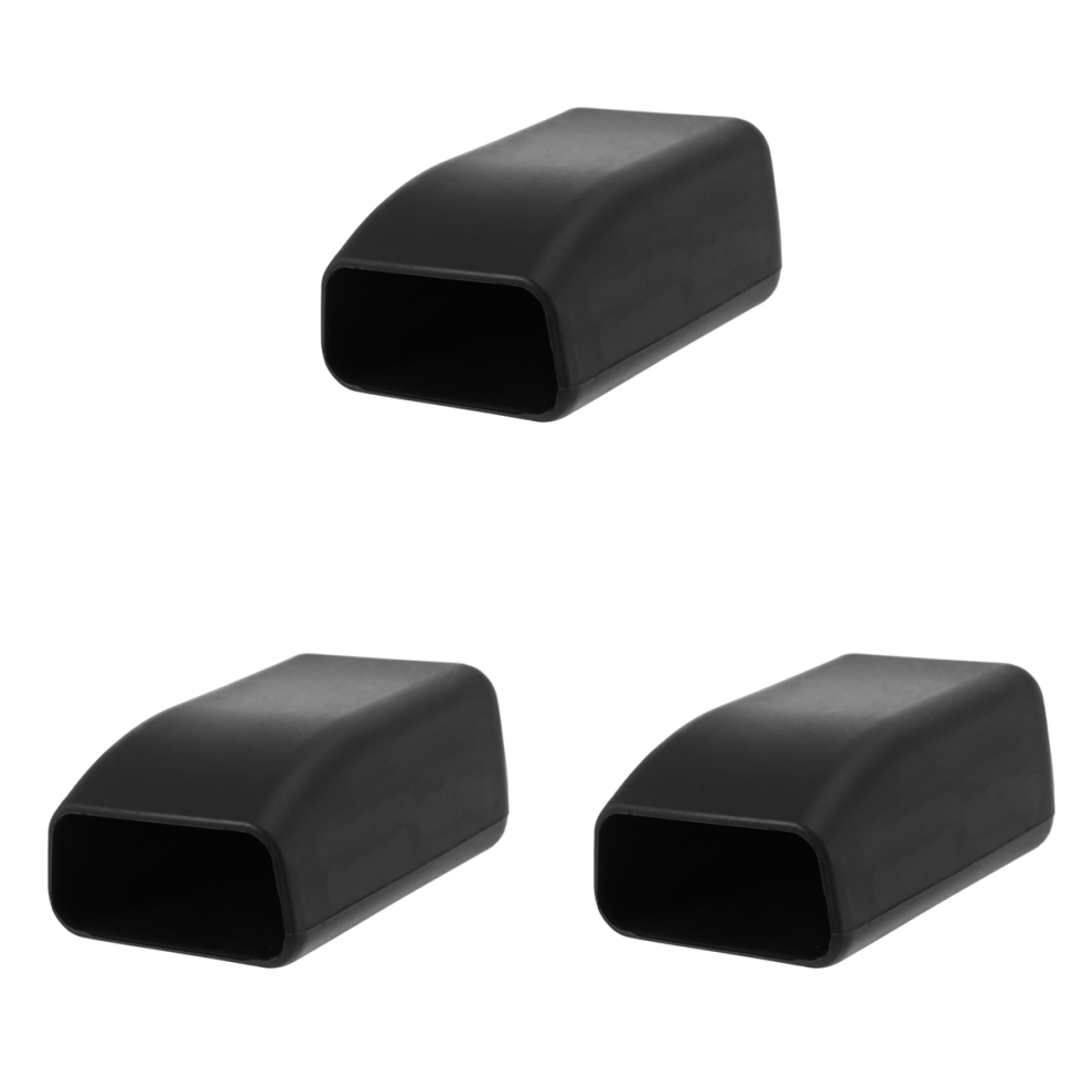 3X Silicone Seat Belt Cover Scratch Prevention Washable Silicone Cover Buckle Cover Black 4852180936077
