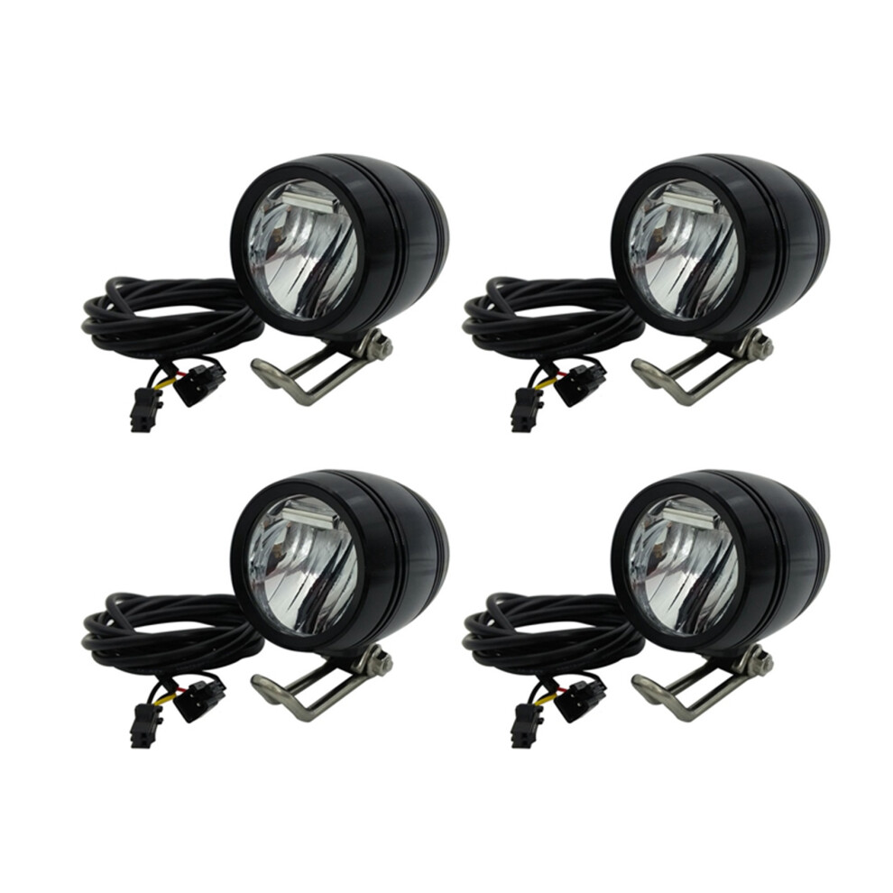 Photos - Climbing Gear 4X 6V-80V 24V 36V 48V 60V Universal Compatible 3W 100LUX Bike Electric Bicycle E-Bike Headlight Front Light Head Light
