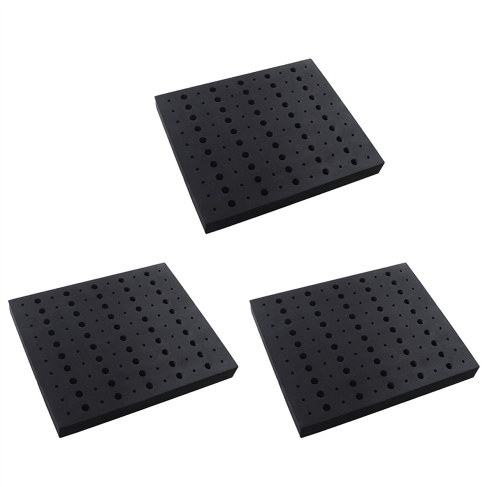 3X 110 Holes Router Bit Tray Storage Holder For 1/4Inch 1/2Inch Shank Milling Cutters Bits Organizer 4852180936329
