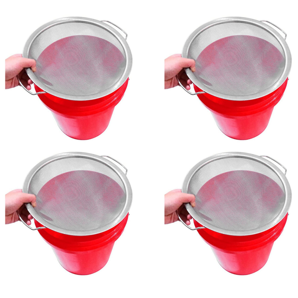 4X Paint Strainer Mesh Stainless Steel Paint Emulsion Honey Funnel Filter Cover Filter Tool Product 60-Mesh 11.4Inch 4852180936367