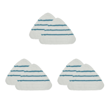 6-Pack Triangle Steam Mop Replacement Pads - Ultra Thick Microfiber, Reusable & Machine Washable