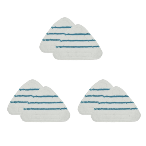 6-Pack Triangle Steam Mop Replacement Pads - Ultra Thick Microfiber, Reusable & Machine Washable