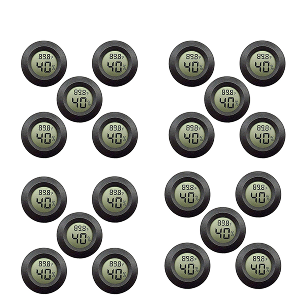 20Pack Hygrometer Thermometer Digital LCD Monitor Humidity Meter Gauge for Humidifiers Dehumidifiers