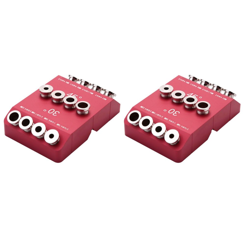 30/45/90 Angle Drill Hole Guide Jig For Angled And Straight Hole,Cable Railing Lag Screw Drilling Template,2Pcs 4852180936817