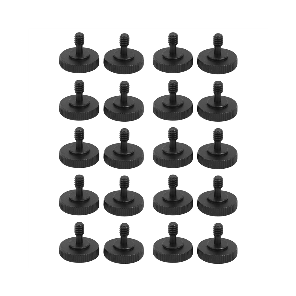 Thumb Screw Camera Quick Release 1/4 Inch Thumbscrew L Bracket Screw Mount Adapter (Pack Of 20) Black 4852180942993