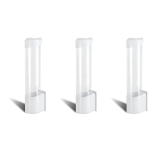 3X Cup Dispenser, Cup Holder Fits 3Oz - 7Oz Flat Bottom or Cone Cups Water Cups Dispenser Wall Mounted Bathroom