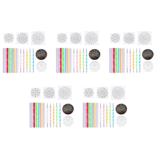 Mandala Dotting Stencil Tools Rock Painting Kit Ball Stylus Dotting Tools Include Stencil, Paint Tray (85 Pack)