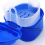 3X Dark Blue Denture Case, Denture Cup with Strainer, Denture Bath Box False Teeth Box with Basket Net Container Holder 6