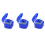 3X Dark Blue Denture Case, Denture Cup with Strainer, Denture Bath Box False Teeth Box with Basket Net Container Holder 1