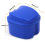 3X Dark Blue Denture Case, Denture Cup with Strainer, Denture Bath Box False Teeth Box with Basket Net Container Holder 2