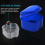 4X Dark Blue Denture Case, Denture Cup with Strainer, Denture Bath Box False Teeth Storage Box with Basket Net 3
