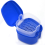 4X Dark Blue Denture Case, Denture Cup with Strainer, Denture Bath Box False Teeth Storage Box with Basket Net 5