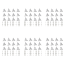 72Pcs Acrylic Corner Brackets with Semitransparent Screws Clear 3-Hole Right Angle Joint Brace Brackets