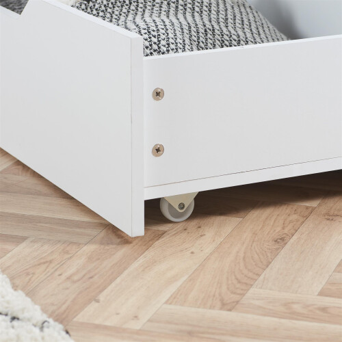 Birlea Single White Storage Bed Frame Birlea Alfie 3FT Drawer Bed 90cm 1