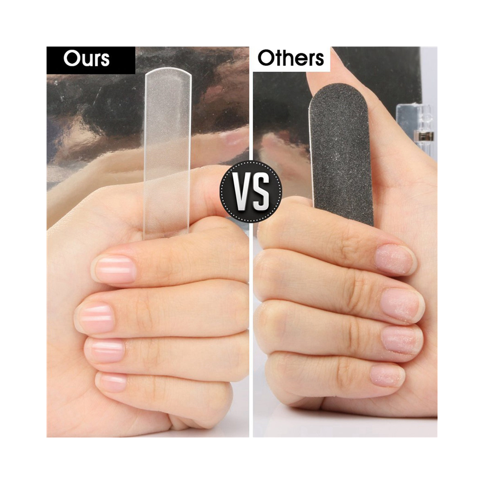 Exogio 3X Glass Nail Shiner - Nano Glass Nail Files Crystal Nail Buffer Shine Polisher For Natural Fingernails Toenails