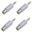 4X, 3.5mm Stereo Male to RCA Mono Female Audio Adapter,Silver 1