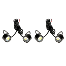4 Pcs White LED Motorcycle Headlight Spotlight Driving Daytime Running Light Lamp