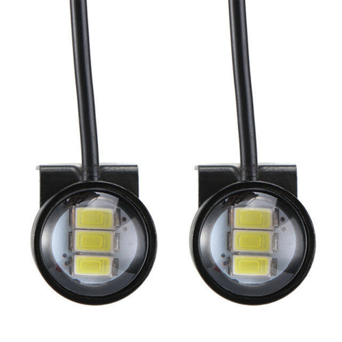 4 Pcs White LED Motorcycle Headlight Spotlight Driving Daytime Running Light Lamp 2