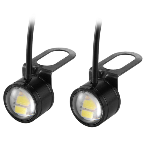4 Pcs White LED Motorcycle Headlight Spotlight Driving Daytime Running Light Lamp 1