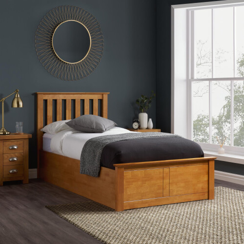 Birlea Single Oak Ottomam Bed 3FT Storage Bed Frame Birlea Phoenix 90cm