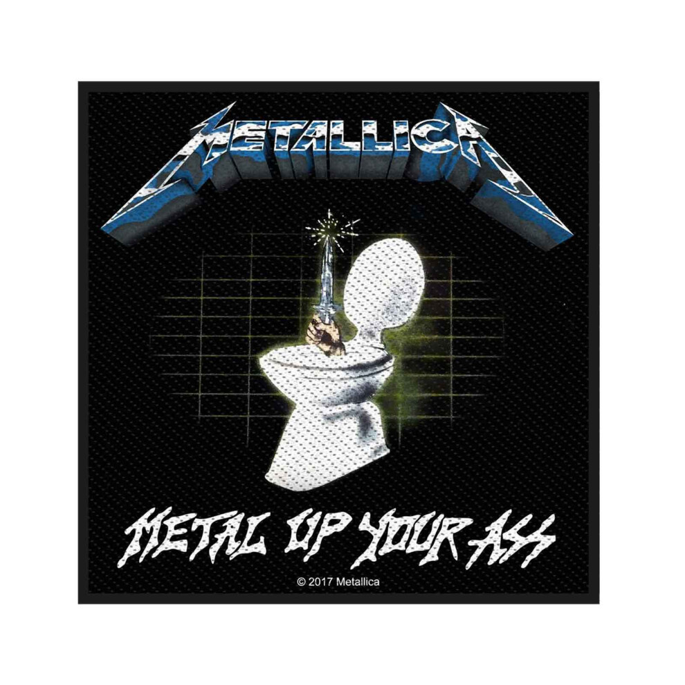 Metallica Patch Metal Up Your Ass Band Logo Official New Black (10cm x 10cm)