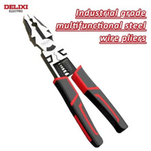 DELIXI Multifunctional pliers wire stripper cable cutter crimping 210mm, 8" long