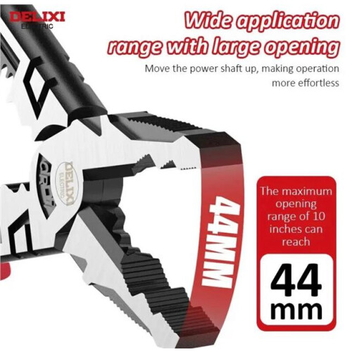 DELIXI Multifunctional pliers wire stripper cable cutter crimping 210mm, 8" long 1