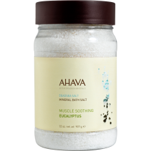Ahava Deadsea Salt Mineral Bath Salt Muscle Soothing Eucalyptus 32 Oz