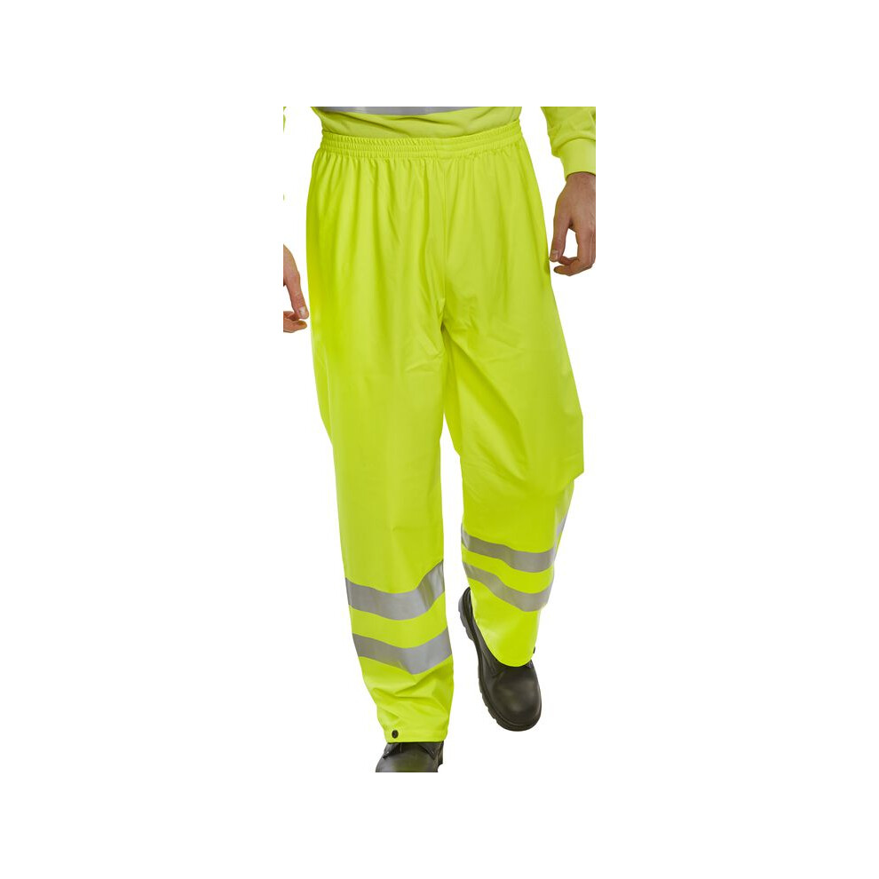 Beeswift Hi-Vis Pu Overtrousers Saturn Yellow Xxxl 5030566098444