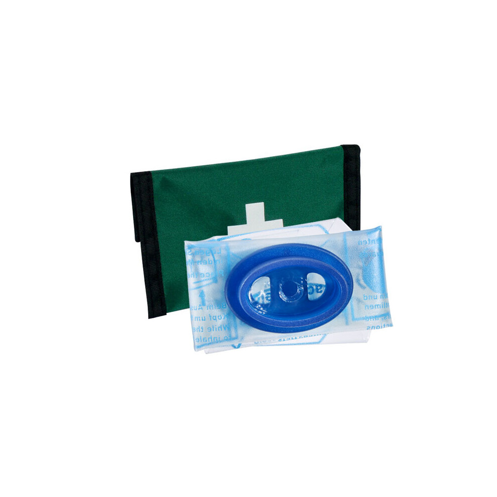 Clickmedical Click Medical Resusciade Face Shield In Pouch Green