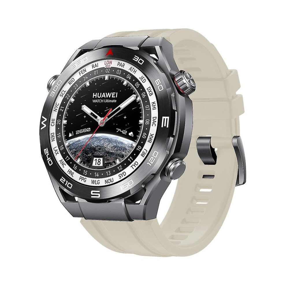 (White) Silicone Strap For Huawei Watch Ultimate 3Pcs Longer Style White 9363541077698