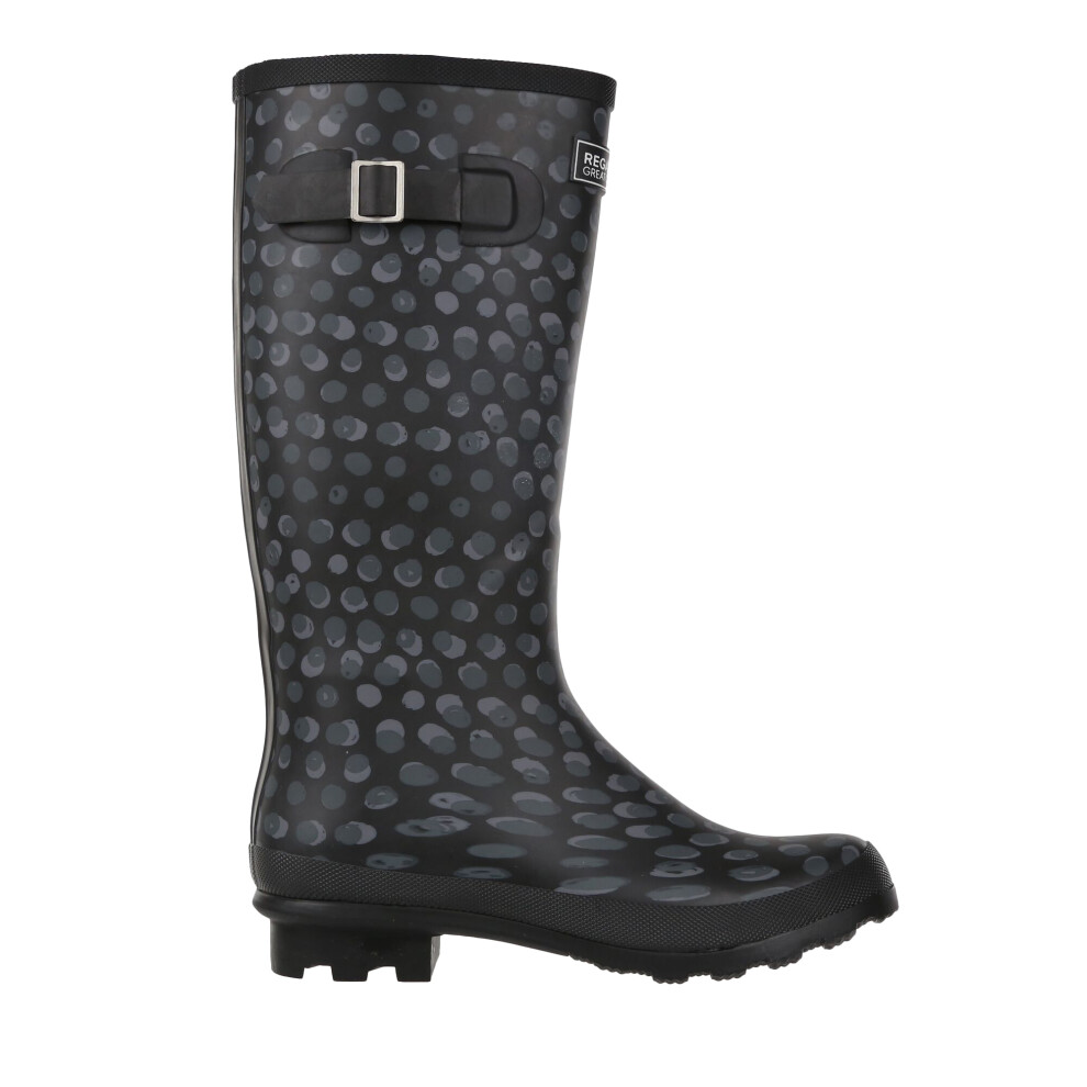 (3 UK, Black Print) Regatta Womens/Ladies Ly Fairweather II Tall Durable Wellington Boots