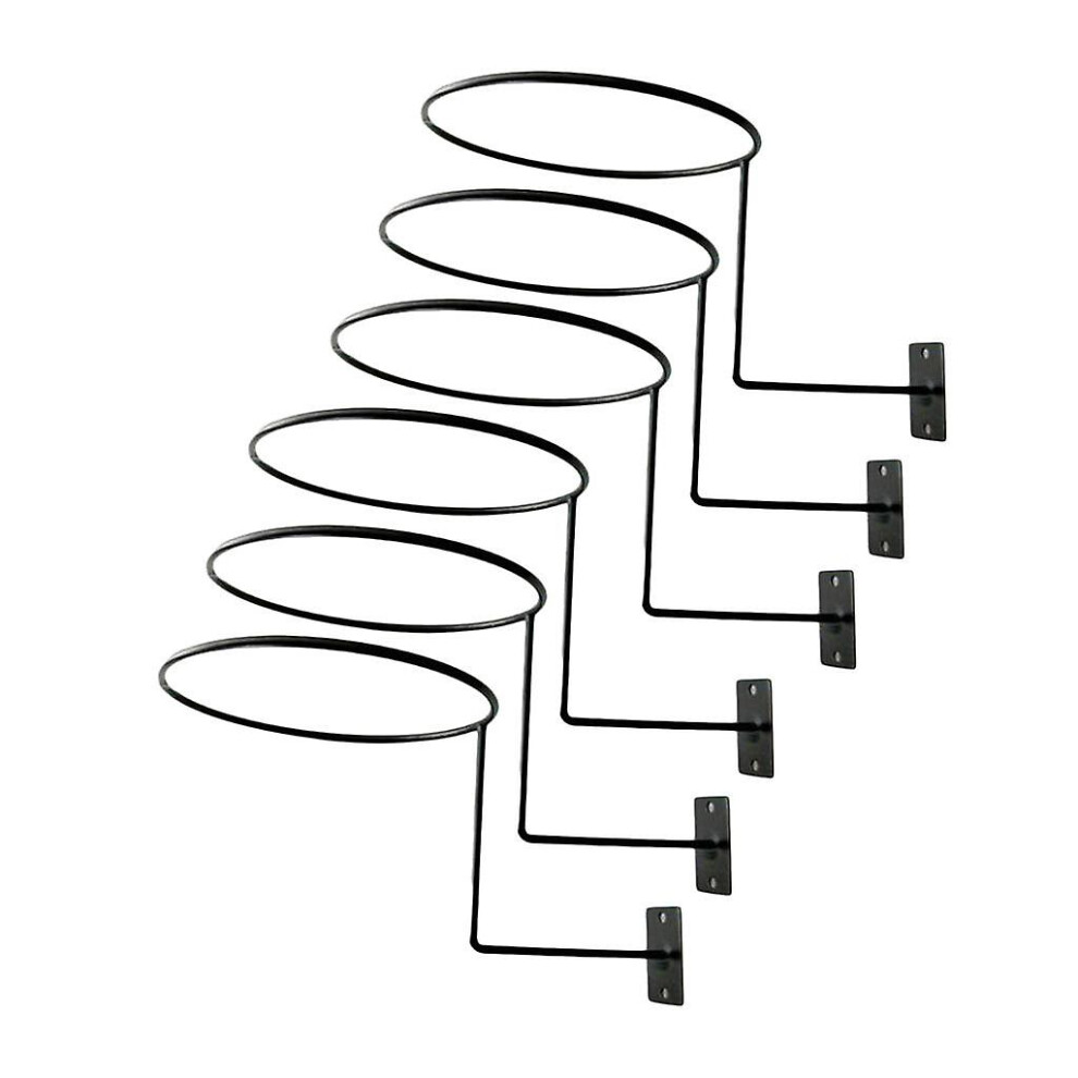6pcs Metal Helmet Holder Wall Mount Hat Ball Wig Rack Hanger Hook Stand