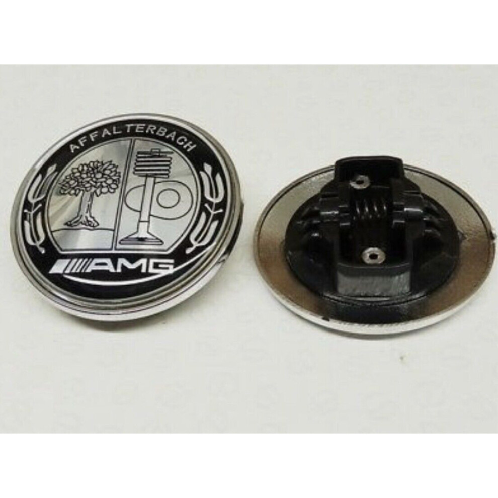 Mercedes-Benz Affalterbach Emblem Flat Bonnet Badge Black 4754135894121