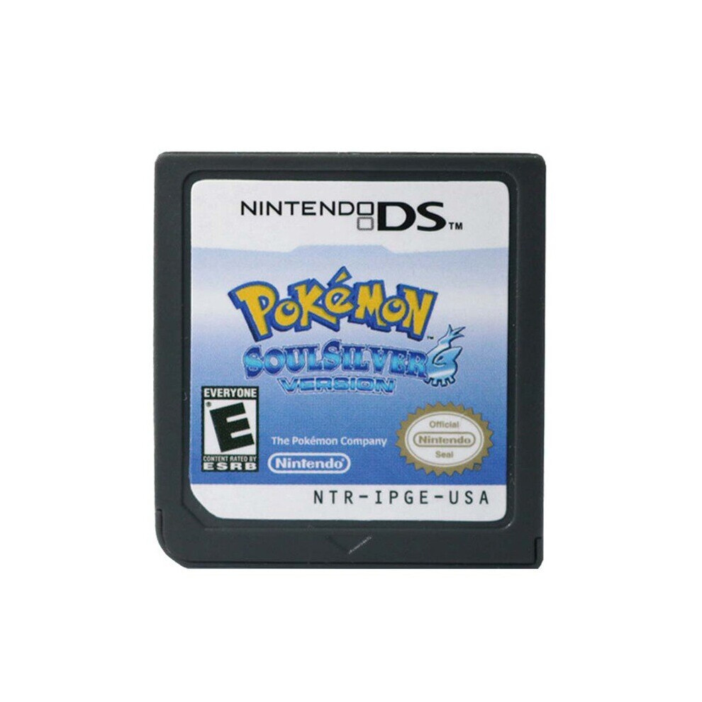 (SoulSilver Version) Pokemon DS Series Cartridge Video Game Console Card Pokemon Platinum Diamond Pearl SoulSilver HeartGold for DS 2DS 3DS