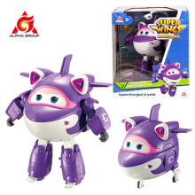 (Crystal) Super Wings 5 Inches Transforming Jett Dizzy Donnie Deformation Airplane