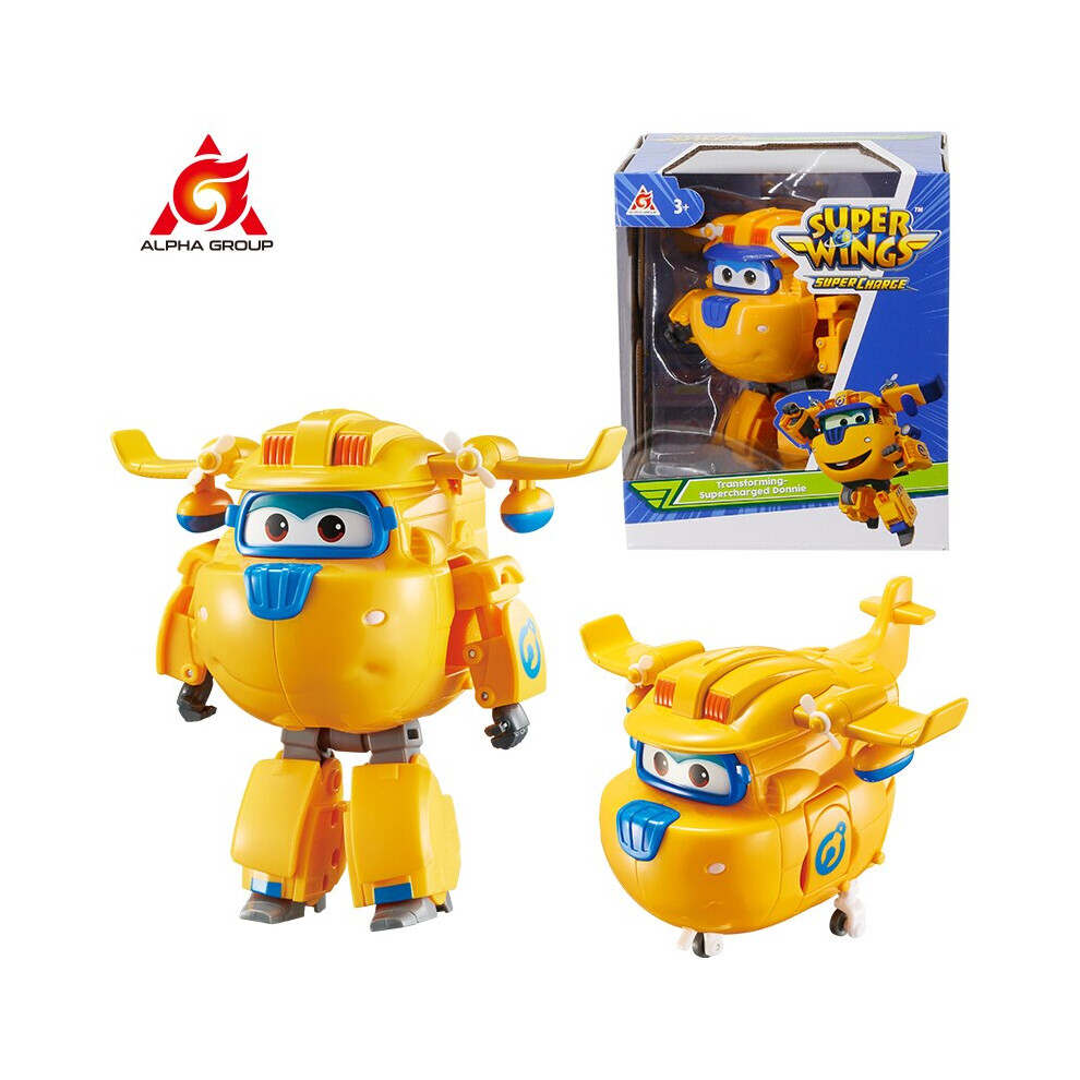 (Supercharged Donnie) Super Wings 5 Inches Transforming Jett Dizzy Donnie Deformation Airplane