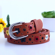 (90cm, 44) Children Belt Kids Cute Peach Heart Buckle Faux Leather Belts For Girls