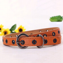 (90cm, brown 6) Children Belt Kids Cute Peach Heart Buckle Faux Leather Belts For Girls
