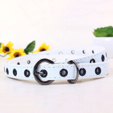 (90cm, white 4) Children Belt Kids Cute Peach Heart Buckle Faux Leather Belts For Girls