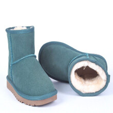 (6, Green) Classic Australia Women Snow Boots 100% Genuine Cowhide Leather Ankle