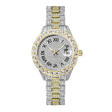 (3035-GoldSilver) MISSFOX Pink Women Watch Luxury Small Face Elegant Quartz Watches For Ladies Icy Look Party Jewelry Mini Babe So Cute Arm Clock Watches