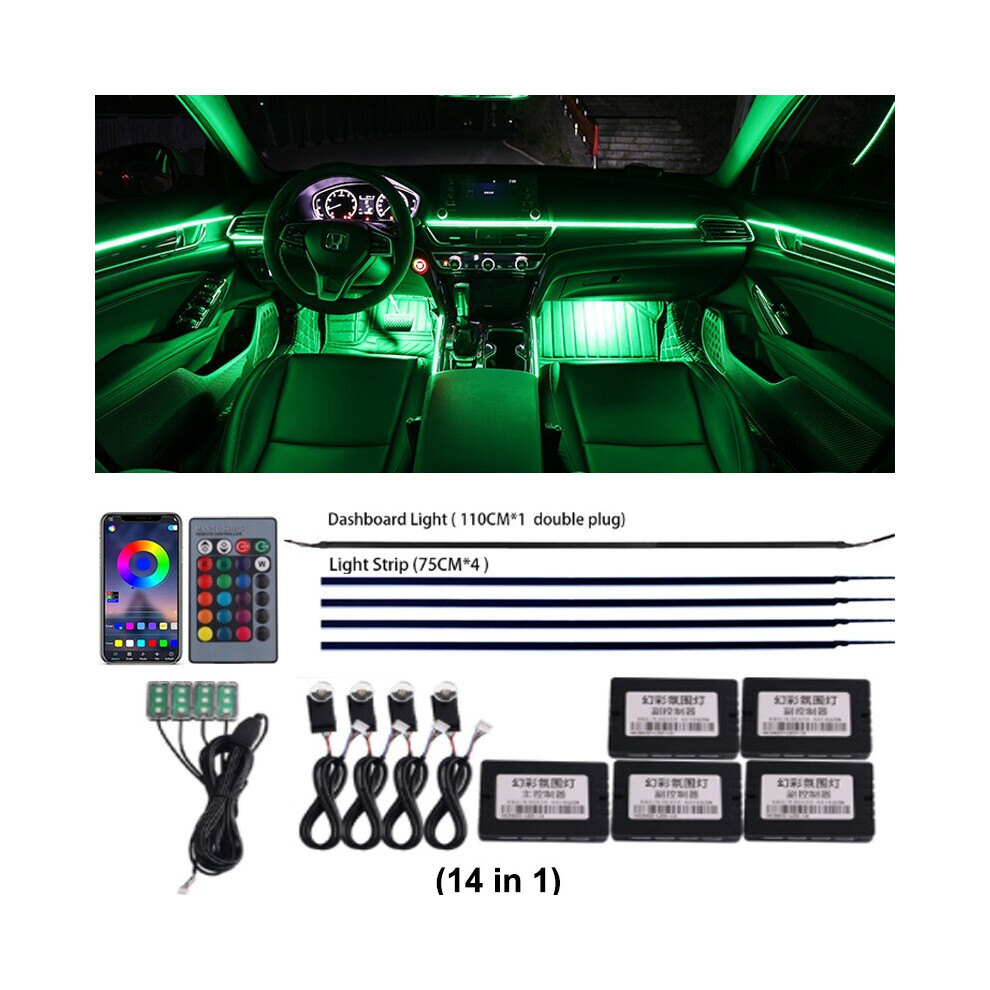 (Not Rainbow 14 In 1) 18 In 1 22 In 1 Streamer Symphony Car Ambient Ing Interior 213 64 Color Rgb Led Rainbow Dashboard Acrylic Strip Kit Light 8210516624948