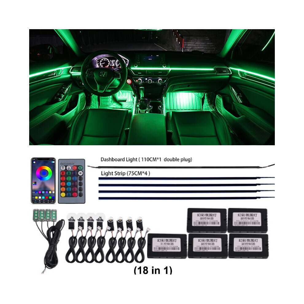 (Not Rainbow 18 In 1) 18 In 1 22 In 1 Streamer Symphony Car Ambient Ing Interior 213 64 Color Rgb Led Rainbow Dashboard Acrylic Strip Kit Light 8210516624955