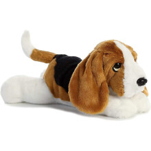 Aurora Adorable Flopsie Basset Hound Stofftier – Verspielte Leichtigkeit – Zeitlose Begleiter – Braun 12 Zoll
