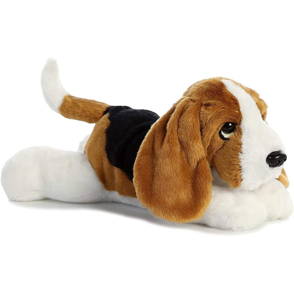 Aurora? Adorable Flopsie? Basset Hound Stuffed Animal - Playful Ease - Timeless Companions - Brown 12 Inches