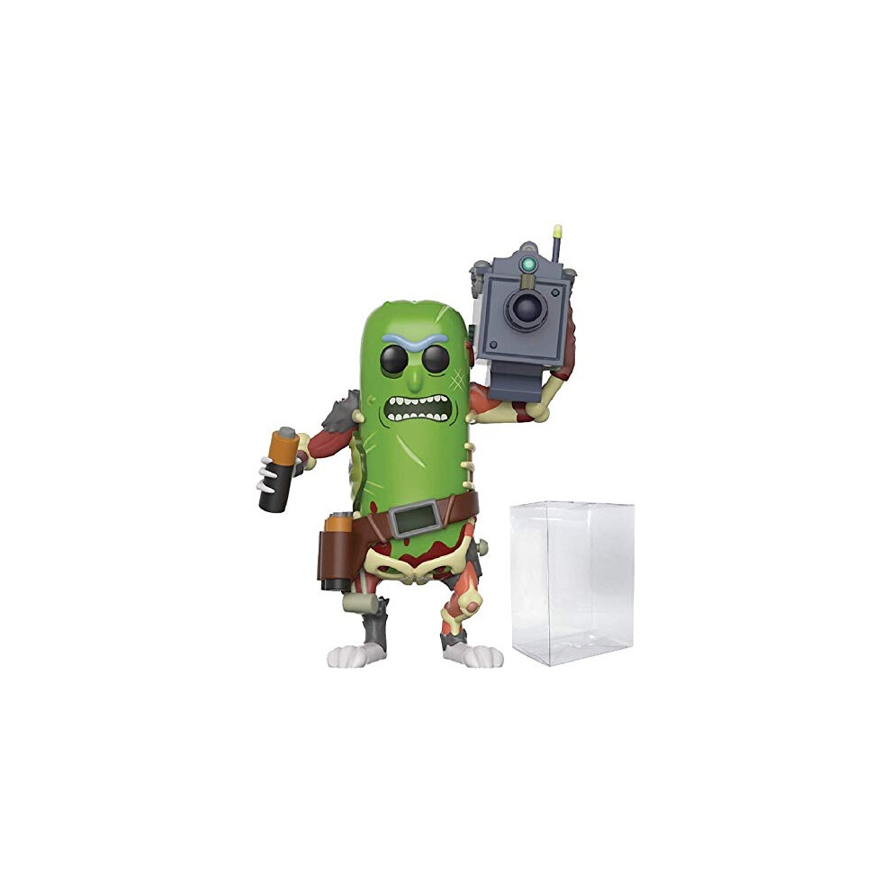 Funko Pop! Animation: Rick and Morty - Pickle Rick with Laser Cannon #332 Vinyl Figure (Bundled with Pop Box Protector Case)