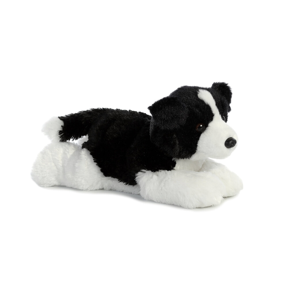 Aurora? Adorable Flopsie? Border Collie Stuffed Animal - Playful Ease - Timeless Companions - Black 12 Inches