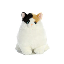 Aurora Charming Fat Cats Munchy Calico Stofftier – Kuschelige Begleiter – Ästhetischer Reiz – Weiß 9,5 Zoll